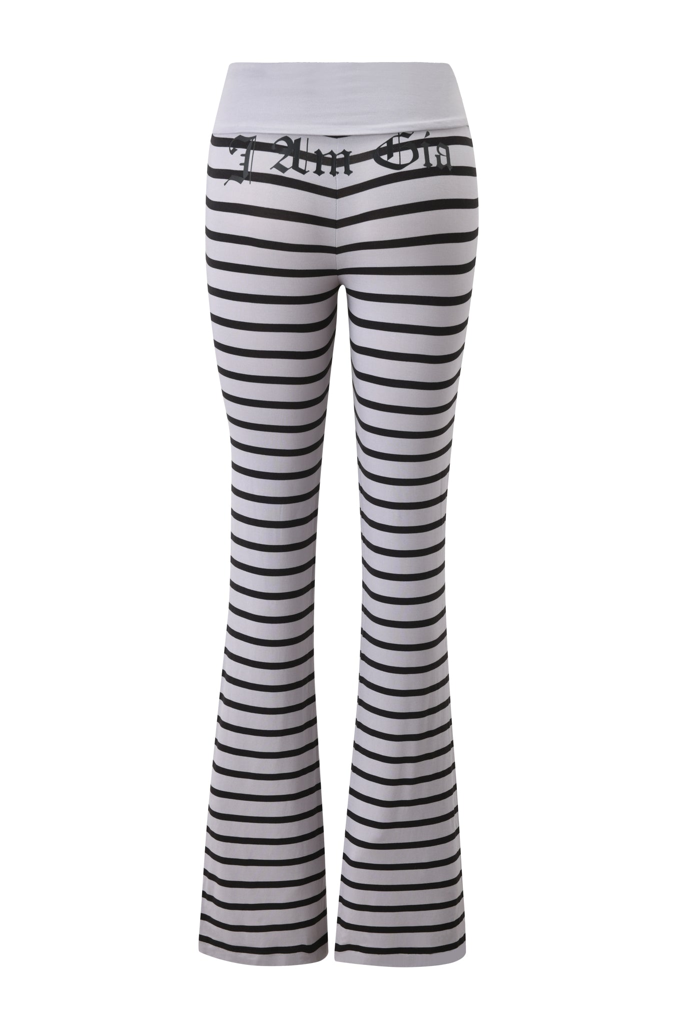 BLARE FOLDOVER TRACKPANT - GREY AND BLACK STRIPE