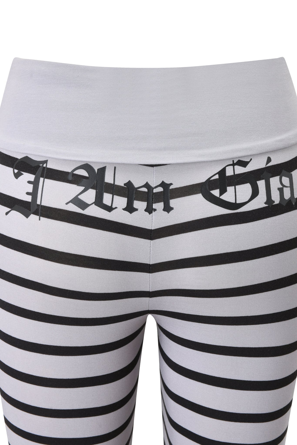 BLARE FOLDOVER TRACKPANT - GREY AND BLACK STRIPE