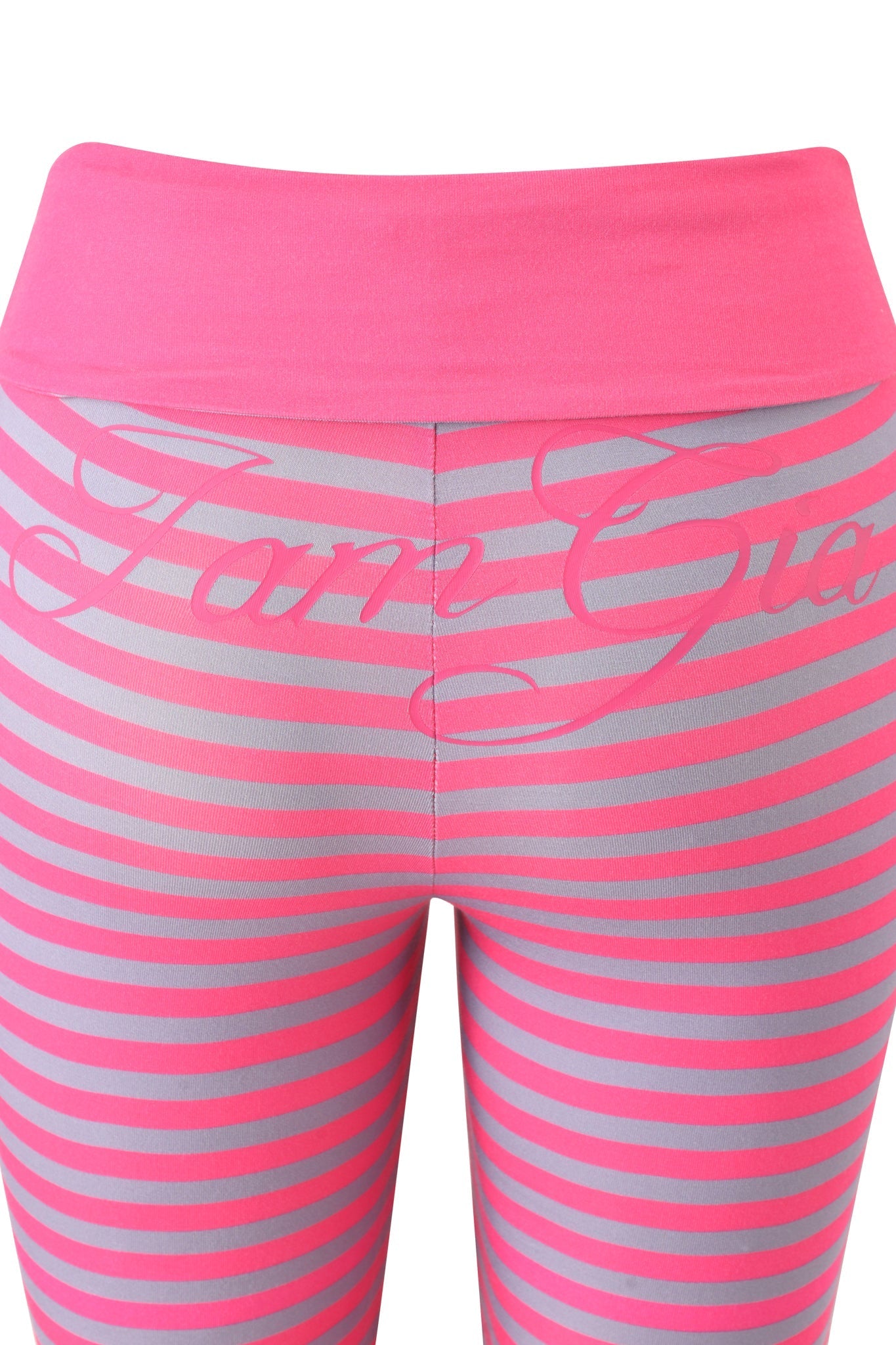 BLARE FOLDOVER TRACKPANT - HOT PINK STRIPE