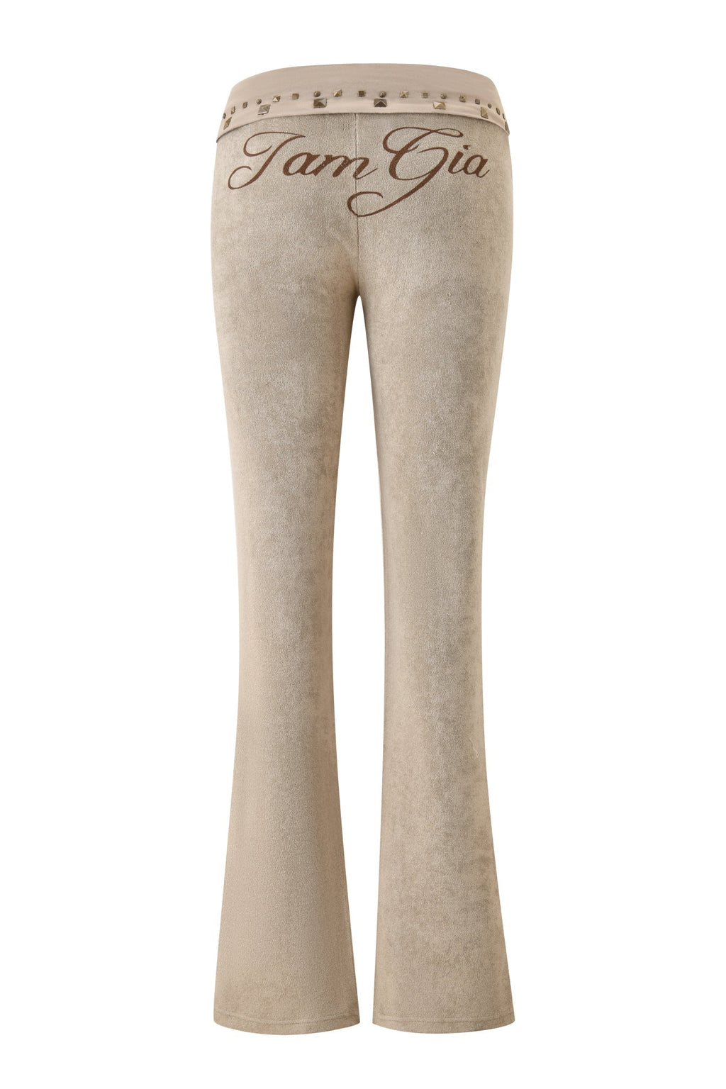 BLARE STUDDED TERRY PANT - STONE